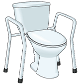 Figure 7. Toilet with toilet frame