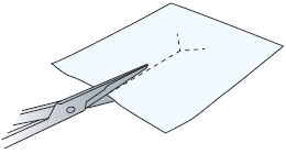 Figure 6. Cutting slit in Telfa