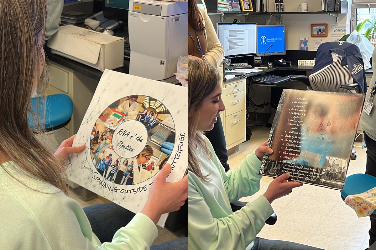 Keimya’s farewell: in honor of her accomplishments and congeniality, we released ‘Spinning outside the centrifuge’, a special album by “RNA n’ the Pipettes” – our Lab’s band