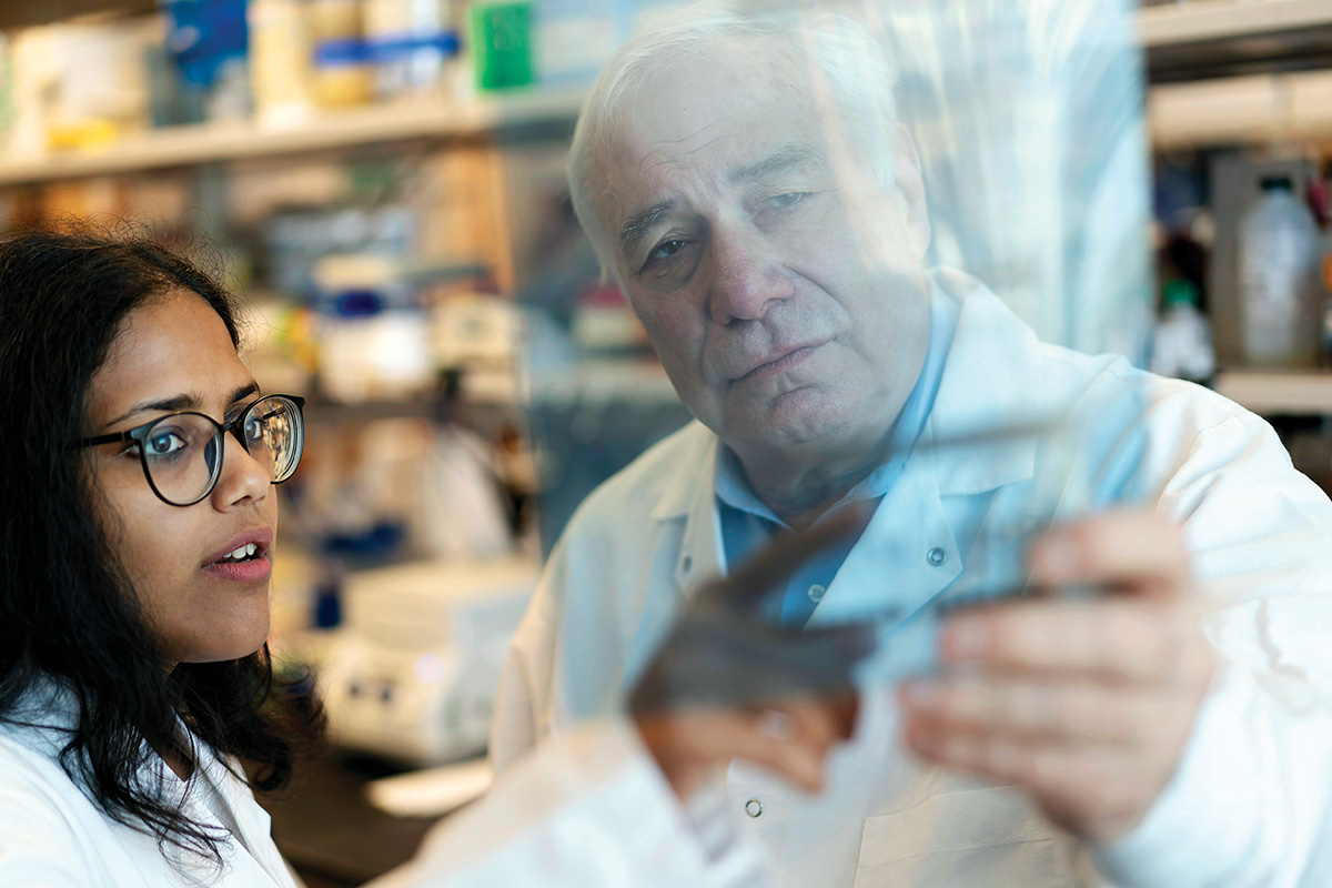 Neal Rosen and Radha Mukherjee in the lab