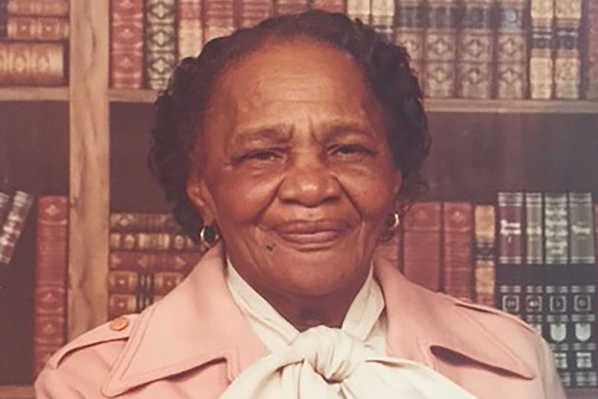 Bessie Merriweather seen smiling--maternal grandmother of Dr. Selwyn Vickers 