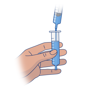 Figura 2. Llene la jeringa con 10&nbsp;ml de líquido