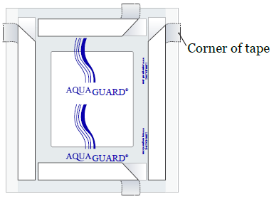 图 4. 折叠 AquaGuard 胶带