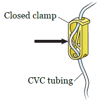 그림 4. 닫힌 클램프 바깥에 있는 튜브