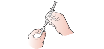 Figure 11. Injecting medication into the TPN bag