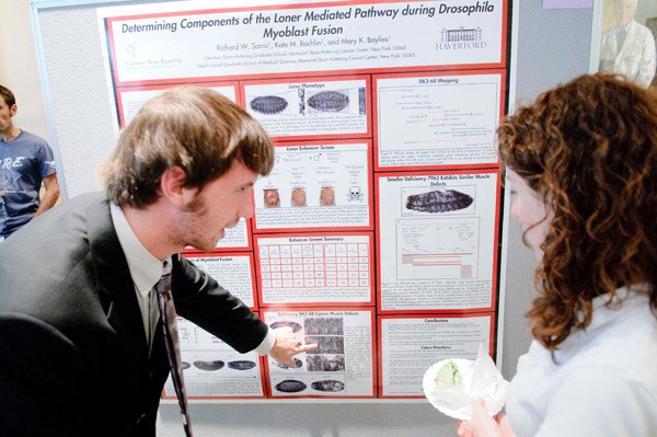 Summer student Benjamin Sarro and third-year PhD student Moriah Heller