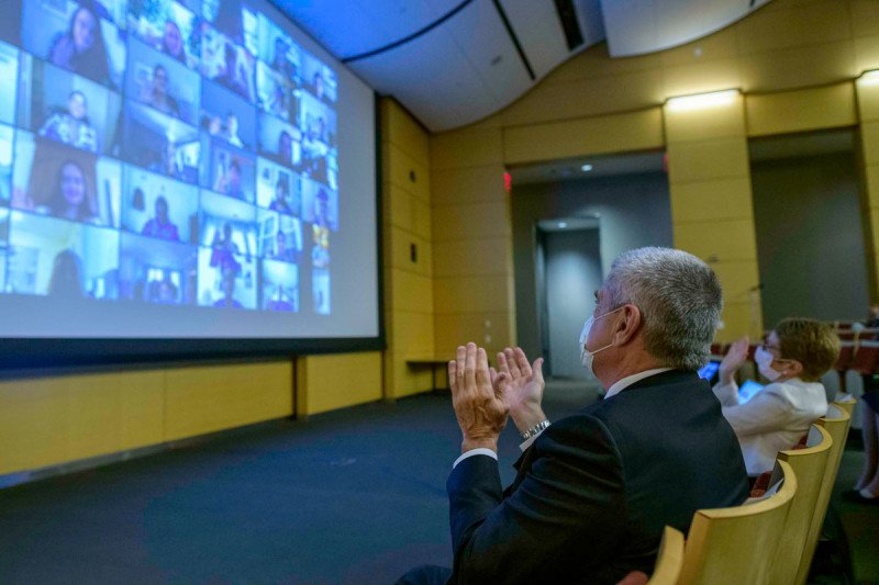 MSK leadership applauding for graduates