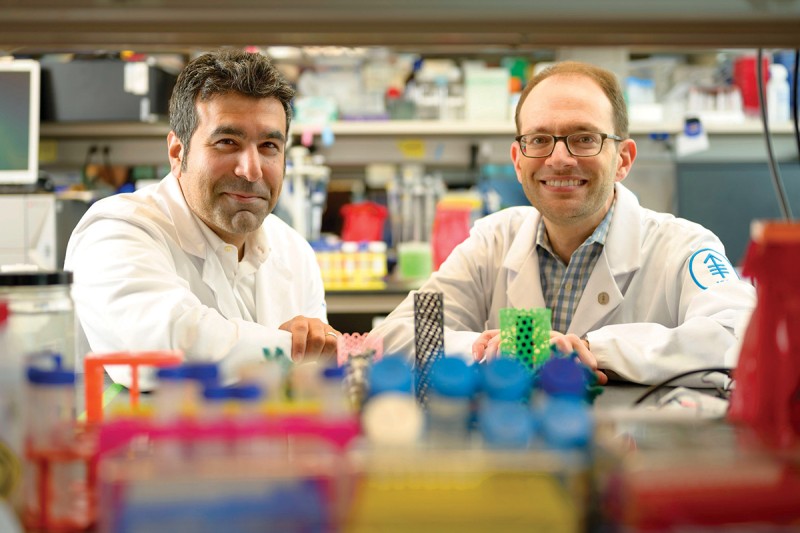 MSK biochemist and imaging specialist Kayvan Keshari and biomedical engineer Daniel Heller.