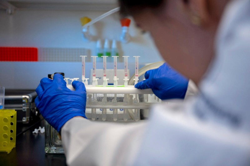 A researcher working in an MSK lab