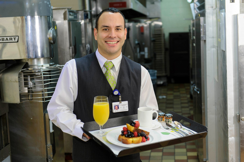 Room service associate Boris Porto