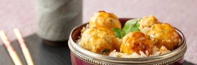 Thai Turkey Meatballs with Coconut Rice