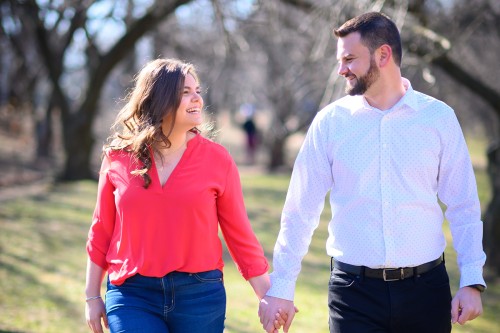 Rachel Samuels Rand (l) with her husband, Brendan Rand. 